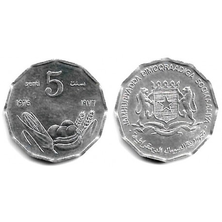 (24) Somalia. 1976. 5 Senti (SC)