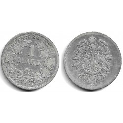 (7) Imperio Alemán. 1876(F). 1 Mark (BC) (Plata)