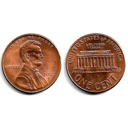 (201b) Estados Unidos de América. 2008(D). 1 Cent (EBC)