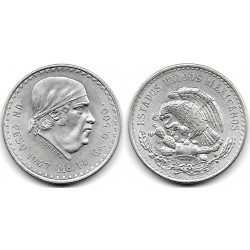 (456) Estados Unidos Mexicanos. 1947. 1 Peso (EBC+) (Plata)