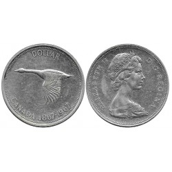 (70) Canadá. 1967. 1 Dollar (EBC+) (Plata)