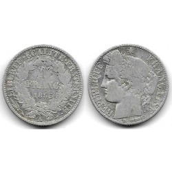 (822.1) Francia. 1895A. 1 Franc (BC) (Plata)