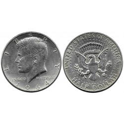 (202) Estados Unidos de América. 1964(D). Half Dollar (EBC) (Plata)