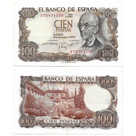 Estado Español. 1970. 100 Pesetas (MBC) Serie 4T