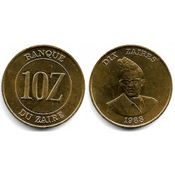 (19) Zaire. 1988. 10 Zaires (EBC+)