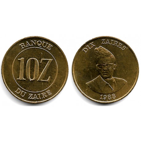 (19) Zaire. 1988. 10 Zaires (EBC+)