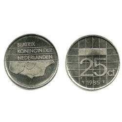 (204) Países Bajos. 1985. 25 Cents (SC)