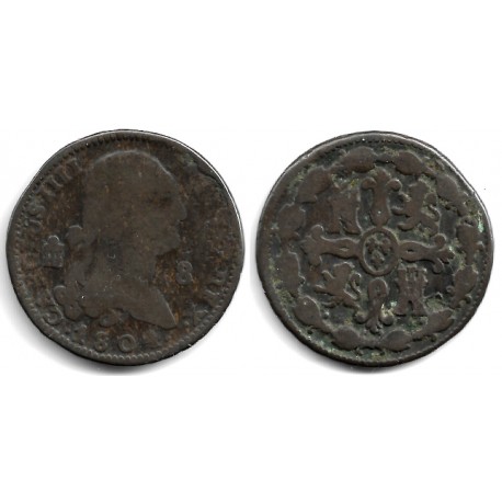 Carlos IV. 1804. 8 Maravedí (BC-) Ceca de Segovia
