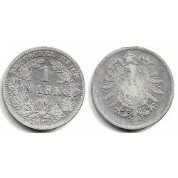 (7) Imperio Alemán. 1875(G). 1 Mark (BC) (Plata)