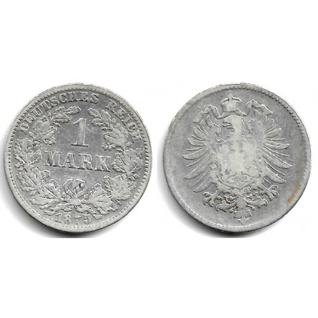 (7) Imperio Alemán. 1875(G). 1 Mark (BC) (Plata)