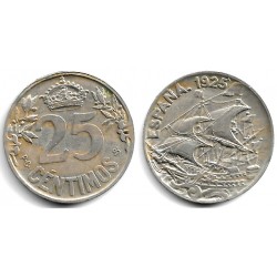 Alfonso XIII. 1925. 25 Céntimos (MBC) Ceca de Madrid PC-S