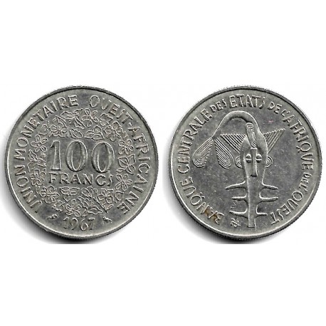 (4) Estados África Oeste. 1967. 100 Francs (MBC)