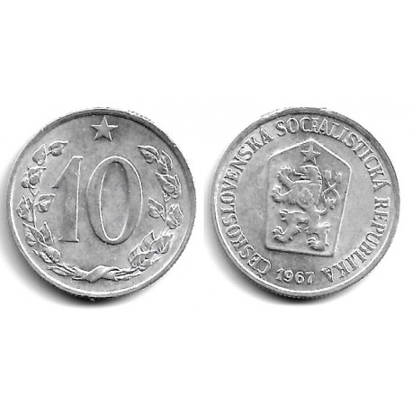 (49.1) Checoslovaquia. 1967. 10 Haleru (EBC)
