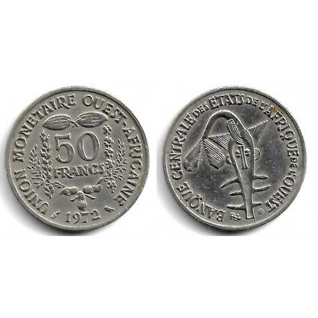 (6) Estados África Oeste. 1972. 50 Francs (MBC)