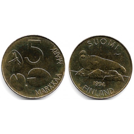 (73) Finlandia. 1994. 5 Markkaa (SC)