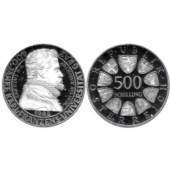 (2971) Austria. 1985. 500 Schilling (EBC+) (Plata)