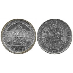 (2951) Austria. 1981. 500 Schilling (EBC+) (Plata)