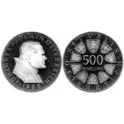 (2985) Austria. 1988. 500 Schilling (EBC+) (Plata)