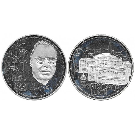 (3002) Austria. 1991. 500 Schilling (EBC+) (Plata)