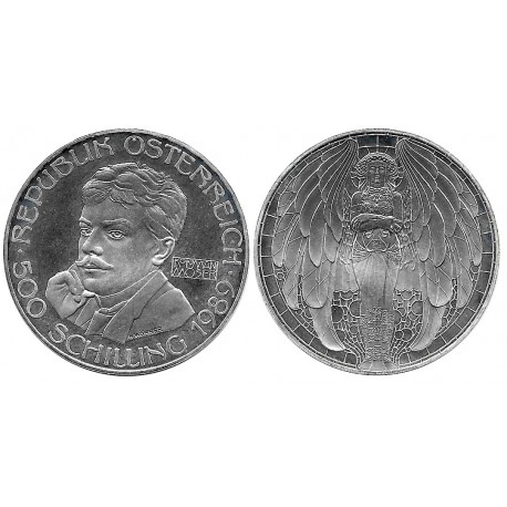 (2991) Austria. 1989. 500 Schilling (EBC+) (Plata)