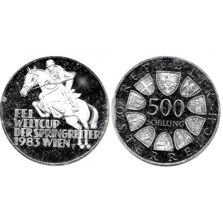 (2969) Austria. 1983. 500 Schilling (EBC+) (Plata)