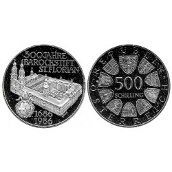 (2976) Austria. 1986. 500 Schilling (EBC+) (Plata)