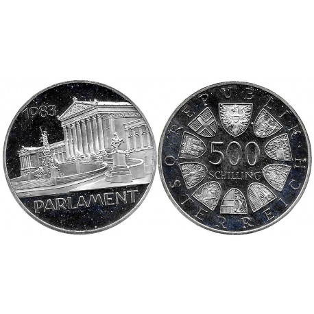 (2964) Austria. 1983. 500 Schilling (EBC+) (Plata)