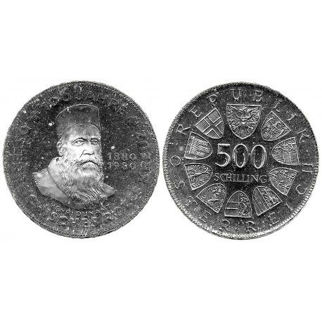 (2950) Austria. 1980. 500 Schilling (EBC) (Plata)