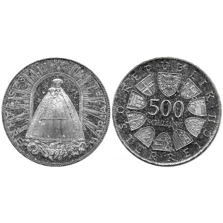(2958) Austria. 1982. 500 Schilling (EBC+) (Plata)