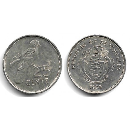 (49.2) Seychelles. 1992. 25 Cents (MBC)