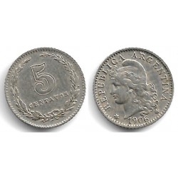 (34) Argentina. 1906. 5 Centavos (MBC-)