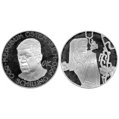 (2994) Austria. 1990. 500 Schilling (EBC+) (Plata)