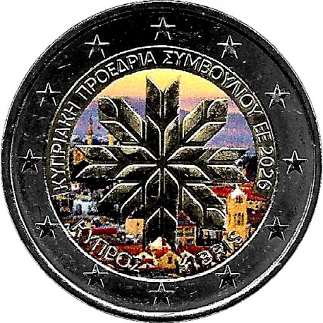 Chipre. 2026. 2 Euro (SC) Coloreada