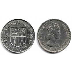 (35.1) Mauricio. 1975. 1 Rupee (EBC)