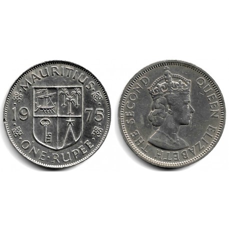 (35.1) Mauricio. 1975. 1 Rupee (EBC)