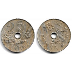 Alfonso XIII. 1927. 25 Céntimos (BC/BC+) Ceca de Madrid PC-S