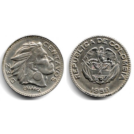 (212.2) Colombia. 1959. 10 Centavos (EBC)