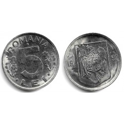 (114) Rumanía. 1992. 5 Lei (SC-)