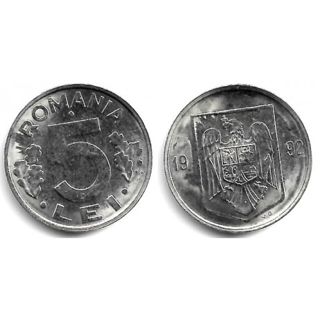 (114) Rumanía. 1992. 5 Lei (SC-)