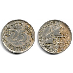 Alfonso XIII. 1925. 25 Céntimos (BC+) Ceca de Madrid PC-S