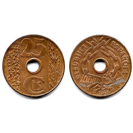 España (II República). 1938. 25 Céntimos (MBC+)