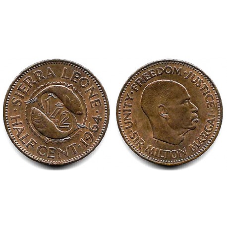 (16) Sierra Leona. 1964. Half Cent (SC-)