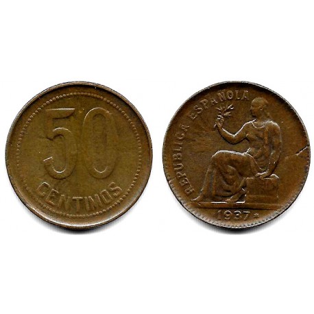 España (II República). 1937*(--6). 50 Céntimos (MBC)