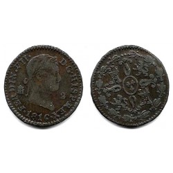 Fernando VII. 1816. 2 Maravedí (MBC/MBC-) Ceca de Segovia