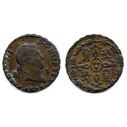 Fernando VII. 1828. 2 Maravedí (MBC+) Ceca de Segovia