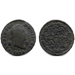 Fernando VII. 1824. 2 Maravedí (BC+) Ceca de Segovia