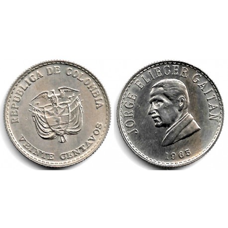 (224) Colombia. 1965. 20 Centavos (SC)