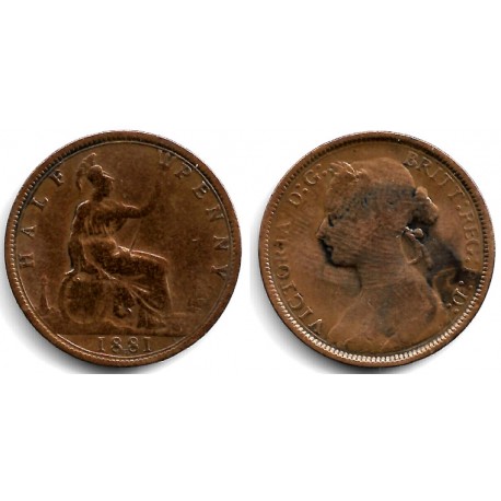 (754) Gran Bretaña. 1880. Half Penny (BC)