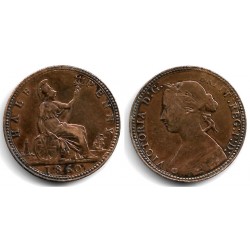 (748.2) Gran Bretaña. 1860. Half Penny (MBC+)