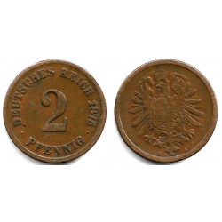 (2) Imperio Alemán. 1875(A). 2 Pfennig (BC)